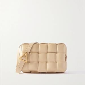 Bottega Veneta Padded leather shoulder lambskin Cassette bag Chalk ivory